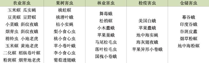 监测害虫种类
